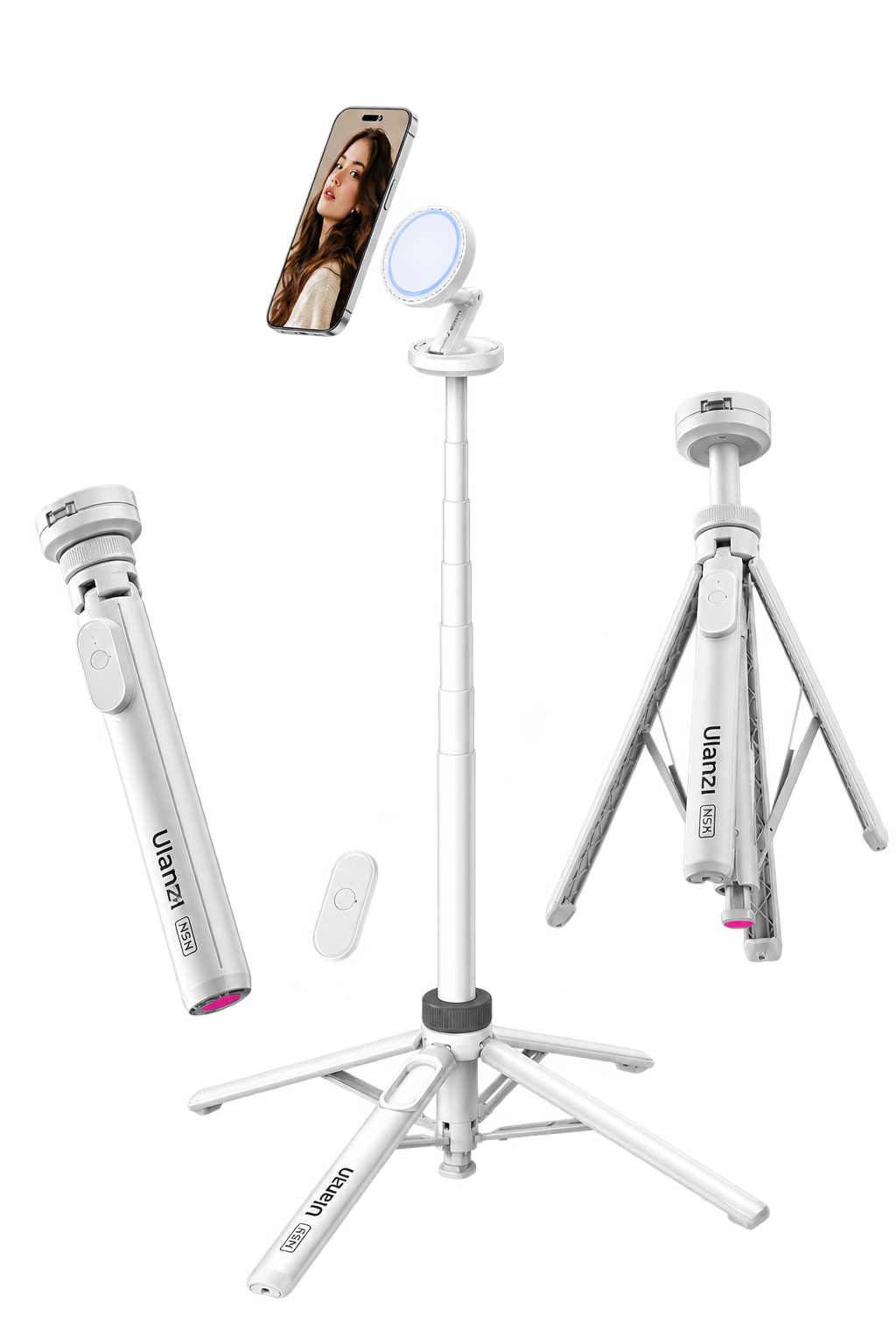 Ulanzi N52 Magnetic Phone Tripod & 60" Selfie Stick